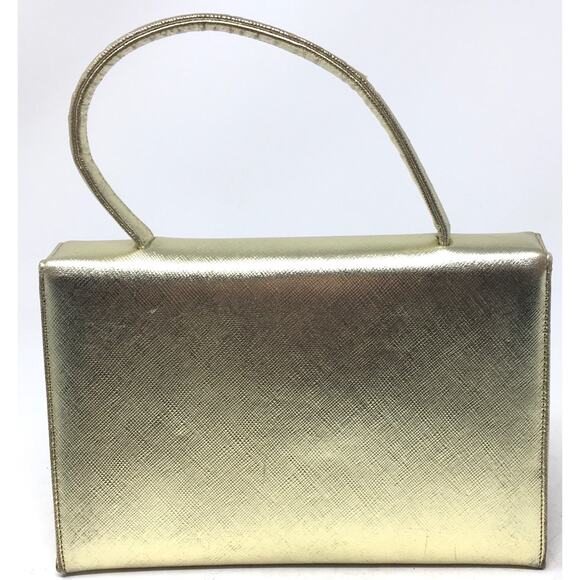 Morle Jeweled Bird Head Clasp Vintage Gold Evening Handbag Single Handle Purse - Picture 4 of 6